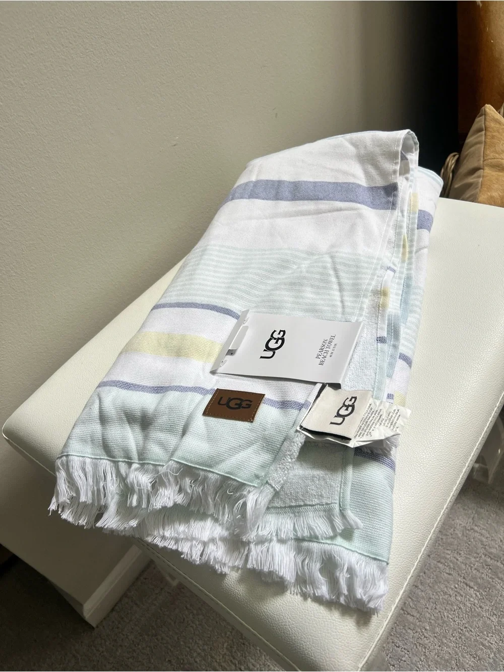 UGG Pearson Beach Towel - Pastel Stripe 40” X 70” New!!